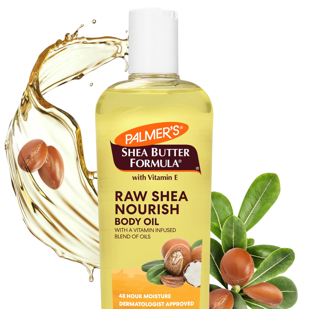 Palmer's Raw Shea Nourish Body Oil bottle for daily hydration