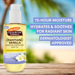 Palmer's Vanilla fragrance delivers a comforting spa-like scent during application.
