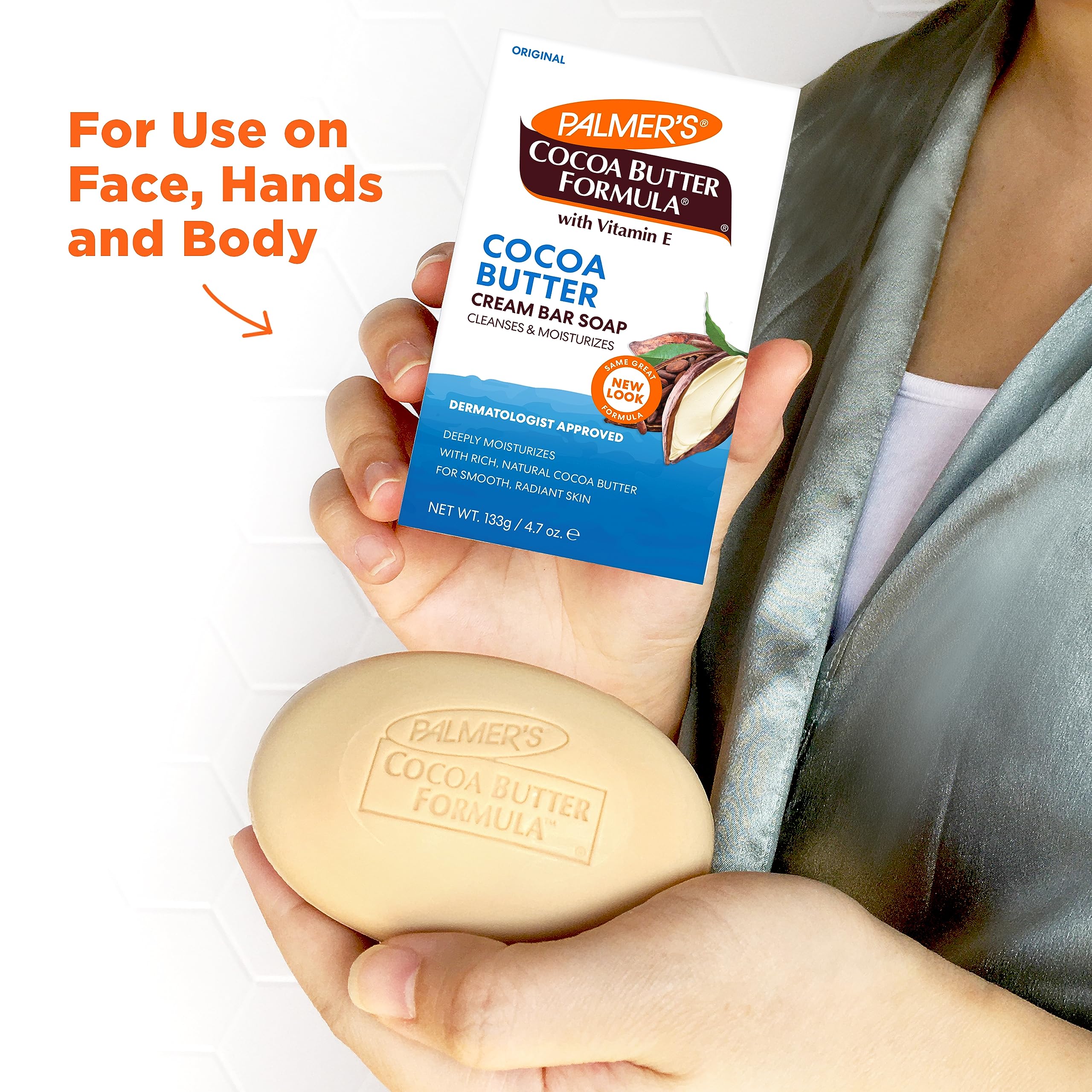 Palmer's Vitamin E enriched soap bar ready for skin nourishment.