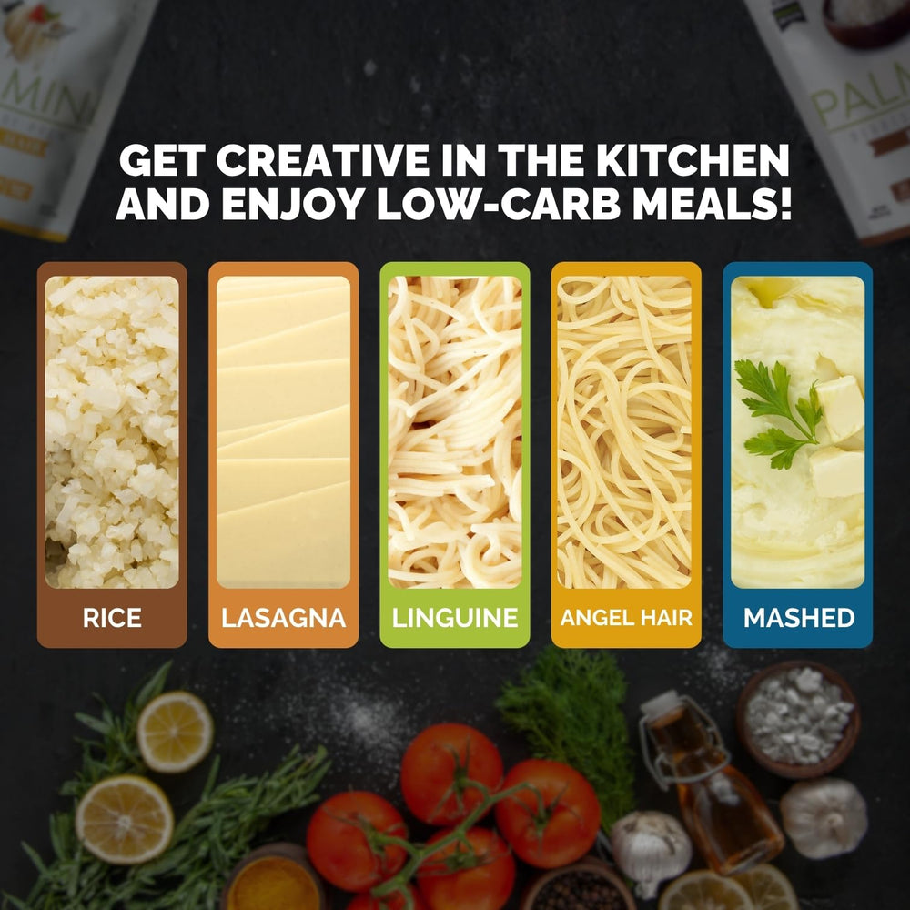 Palmini angel hair pouch features light, delicate pasta alternative for crisp sauces