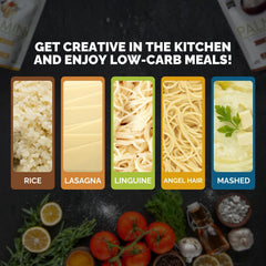 Palmini angel hair pouch features light, delicate pasta alternative for crisp sauces