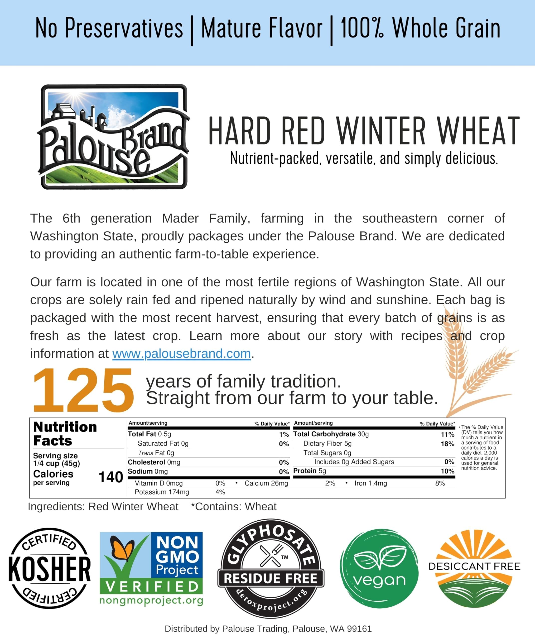 Palouse Brand Non-GMO Project Verified badge on label for transparency.
