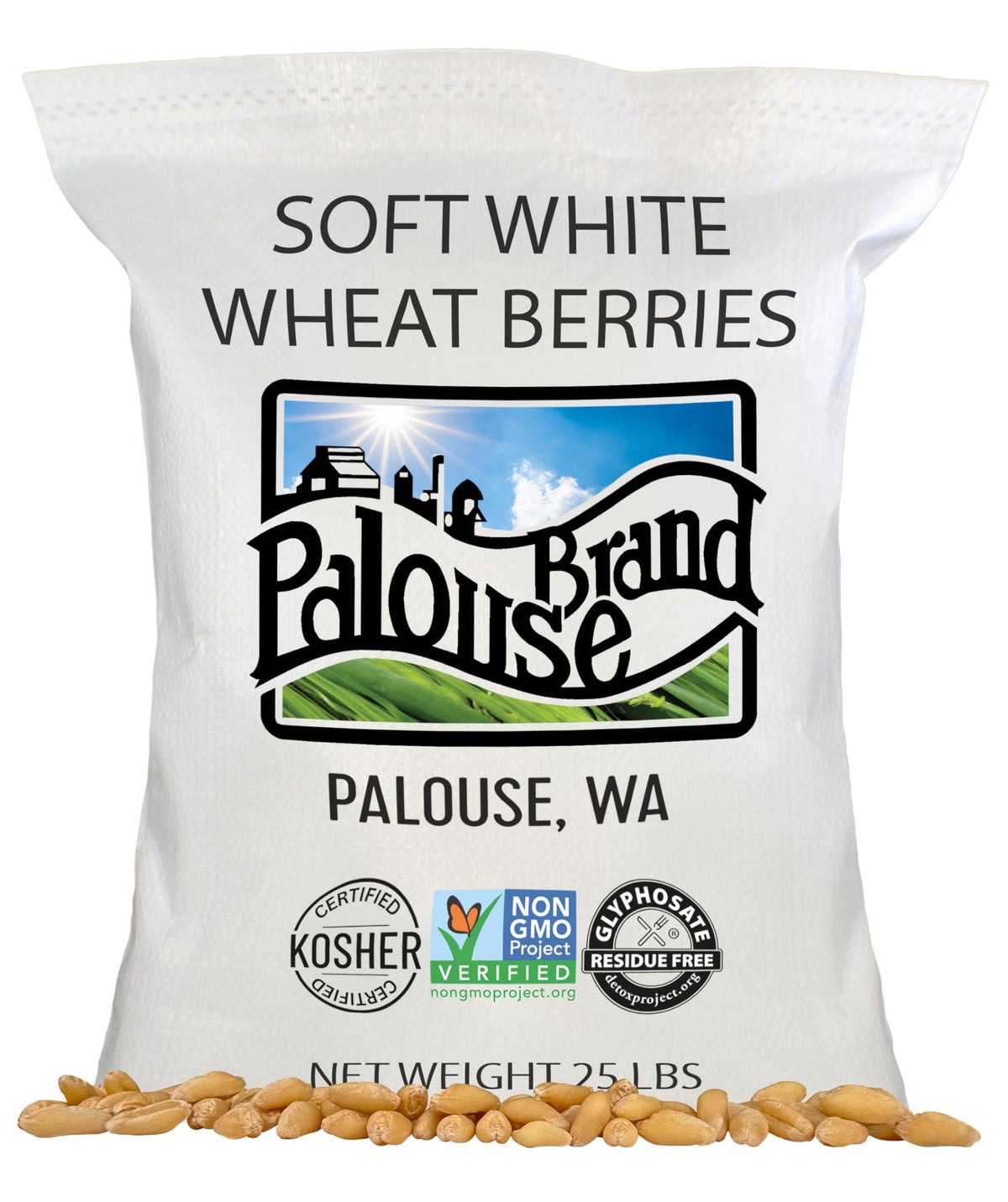 Palouse Brand wheat berries in bulk for storage and cooking