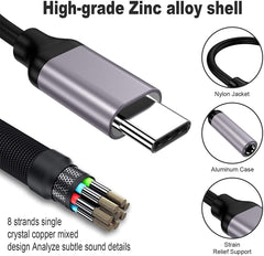 Paloxy USB-C to 3.5mm adapter side port detail for stable on-the-go connections.
