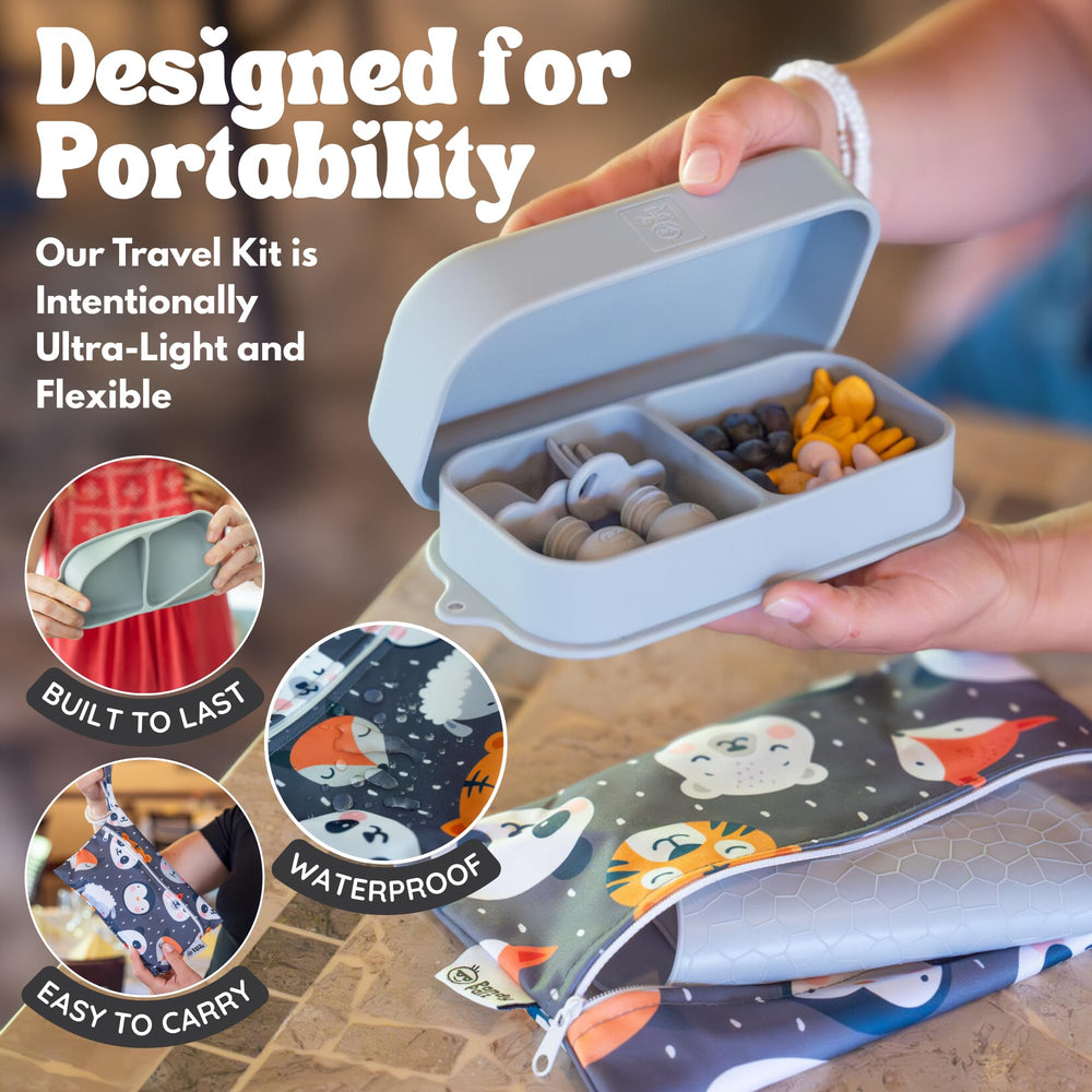 Palz & Pandy foldable silicone bib weighs 40g for ultra-compact packing.