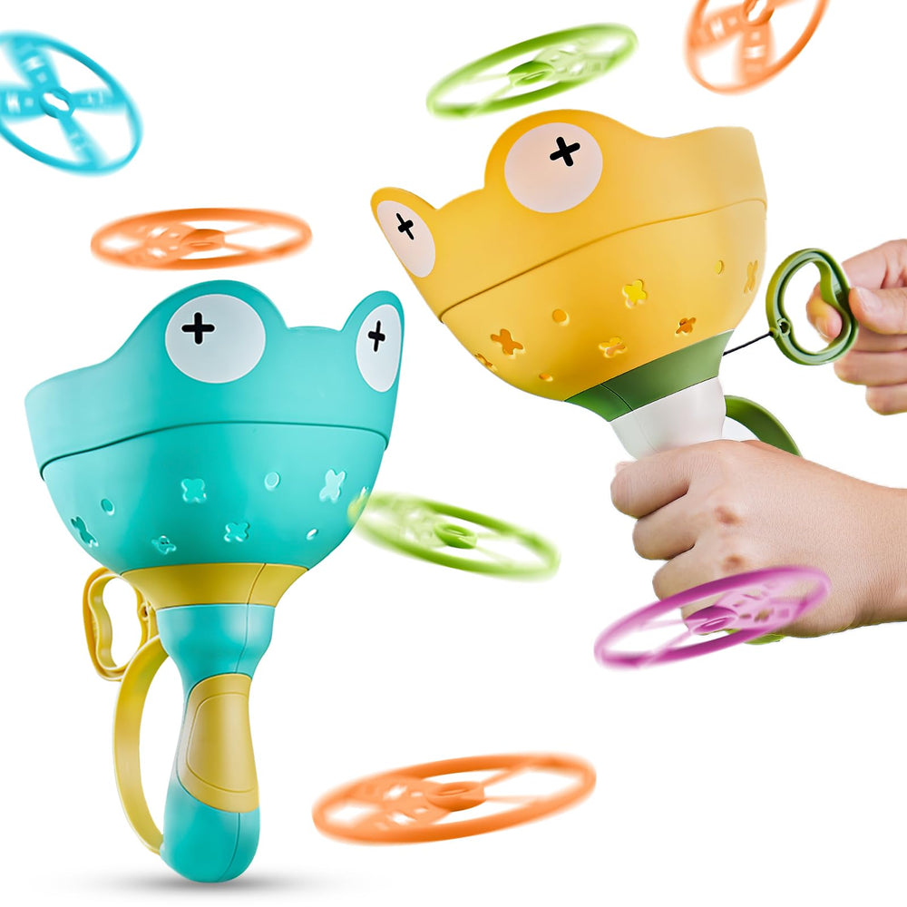 Pamexin frog launcher for outdoor play promoting active chases and coordination.