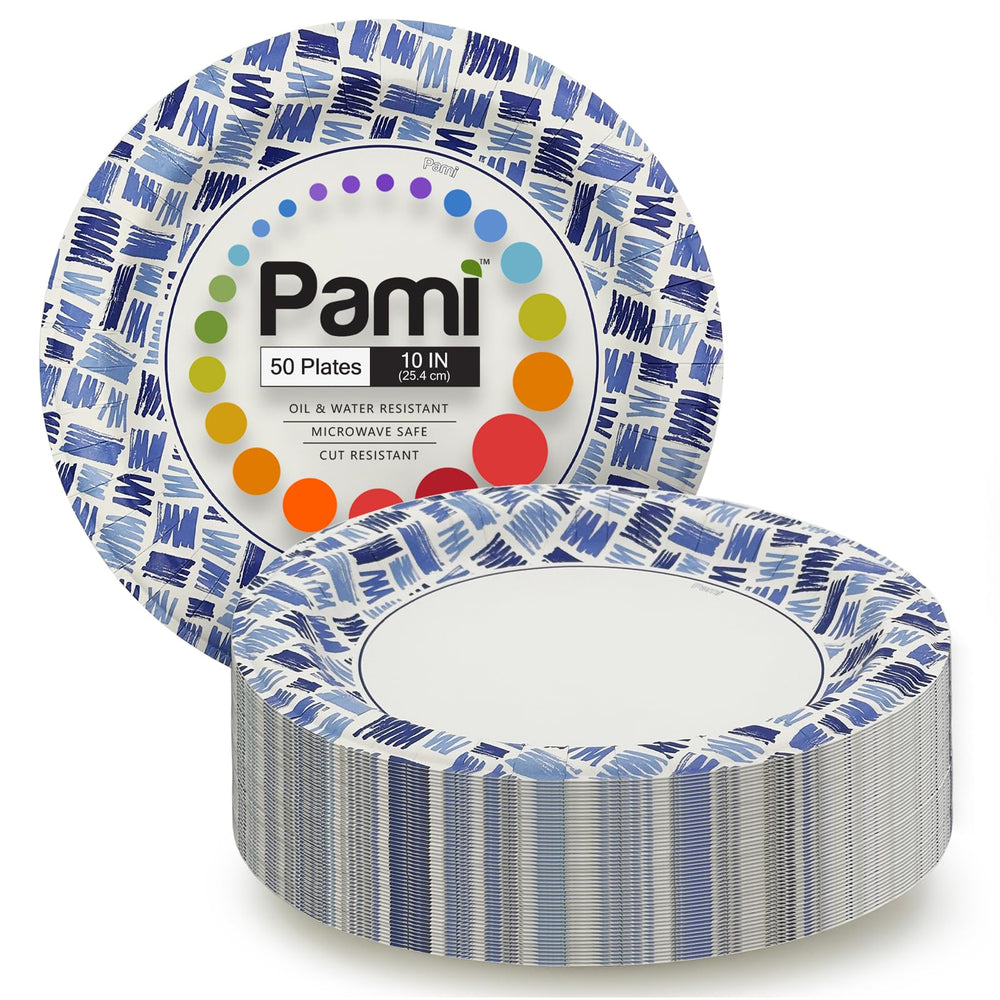 PAMI heavy-duty 10-inch blue plate for mess-free meals