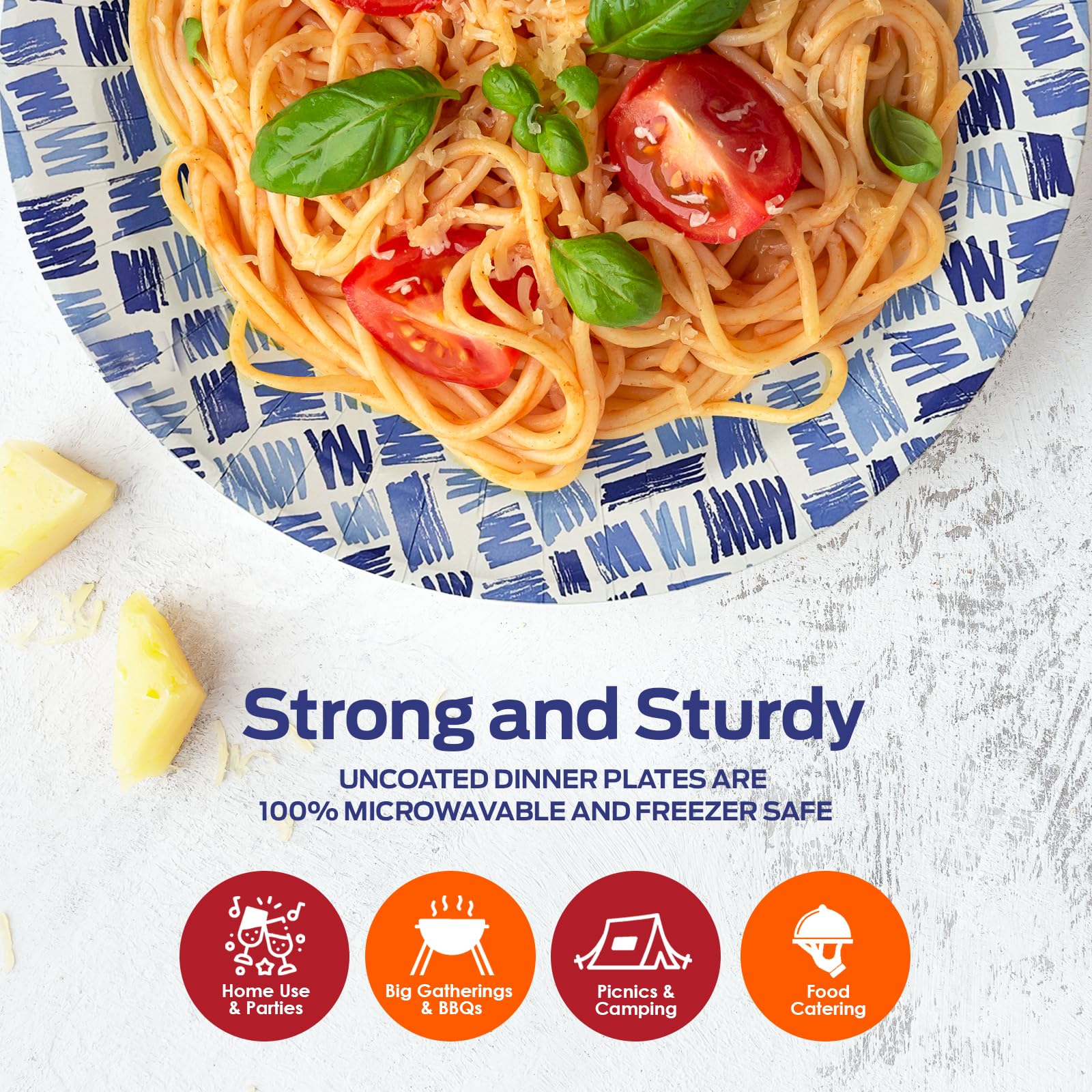 PAMI 7-inch blue plate ideal for snacks and kids' portions