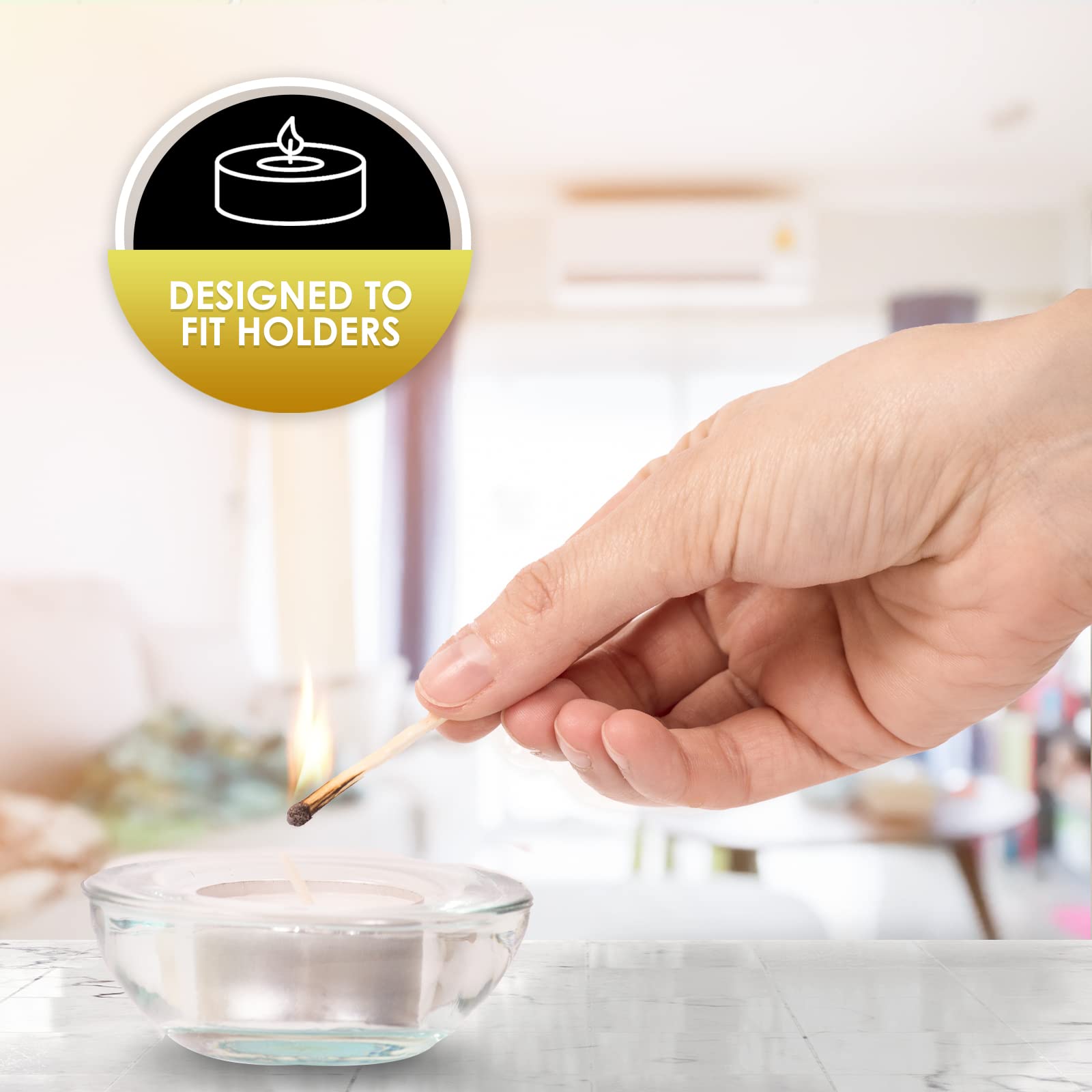 PAMI tea lights for bath or intimate moments with up to 2.5 hours burn.