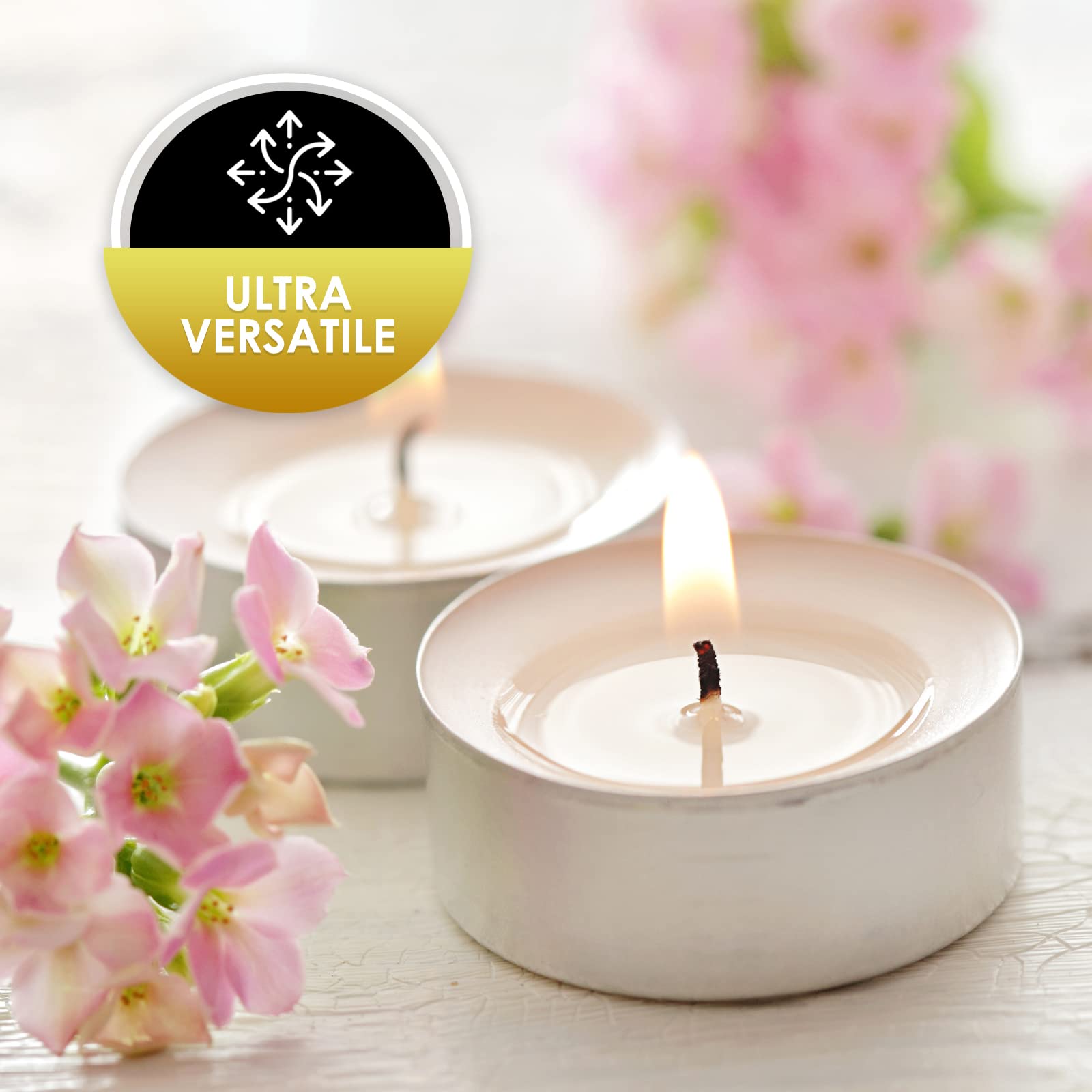 PAMI tea light fits votive holders for versatile decor and lighting.