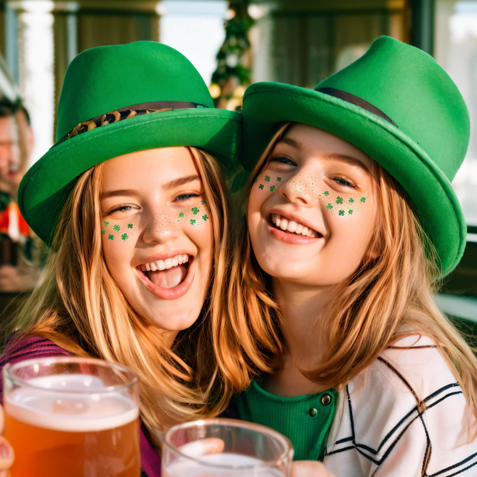 Paminify concert-ready green tattoos offer shimmering accents