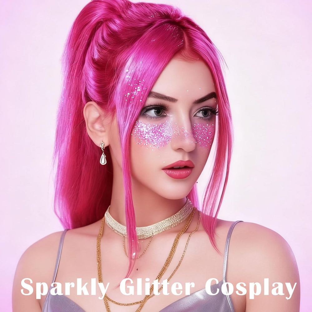 Paminify Pink Glitter Stick easy removal with remover cream.