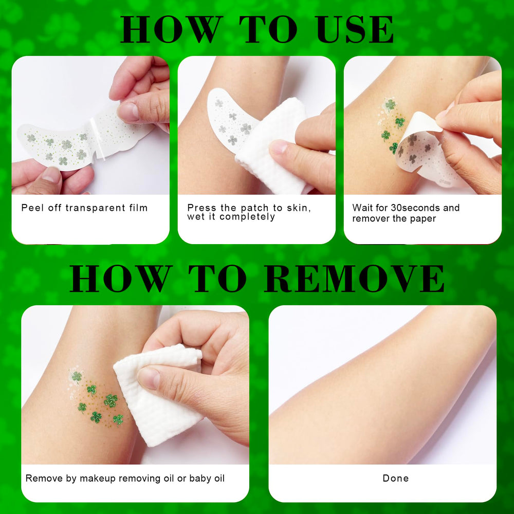 Paminify St Patrick's Day glitter makeup tattoos add radiant glow