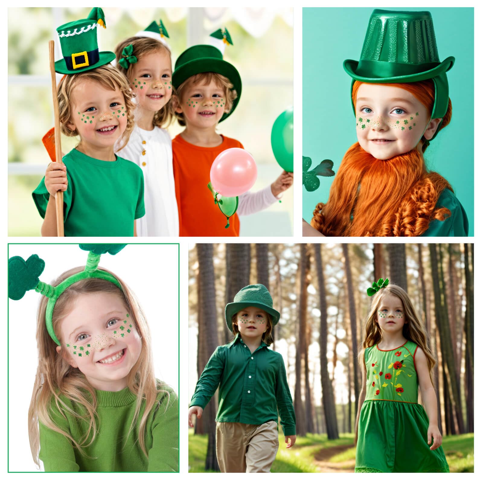 Paminify waterproof green face tattoos stay put through celebrations