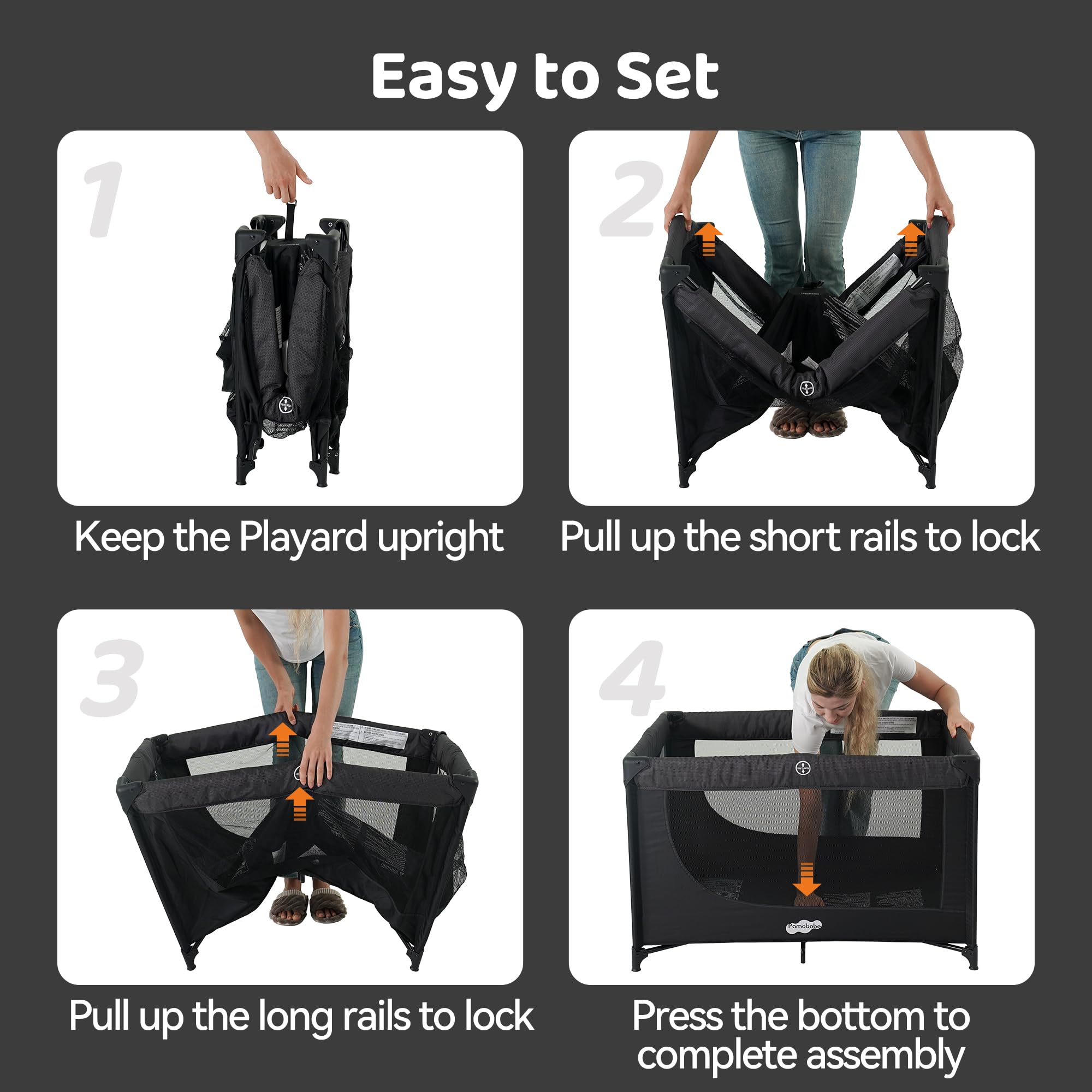 Pamo Babe pack and play fully assembled for use