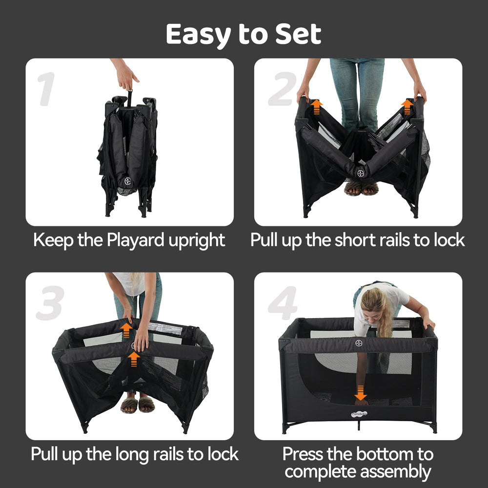 Pamo Babe pack and play fully assembled for use