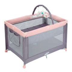 Pamo Babe Pack and Play bassinet folded for easy transport.