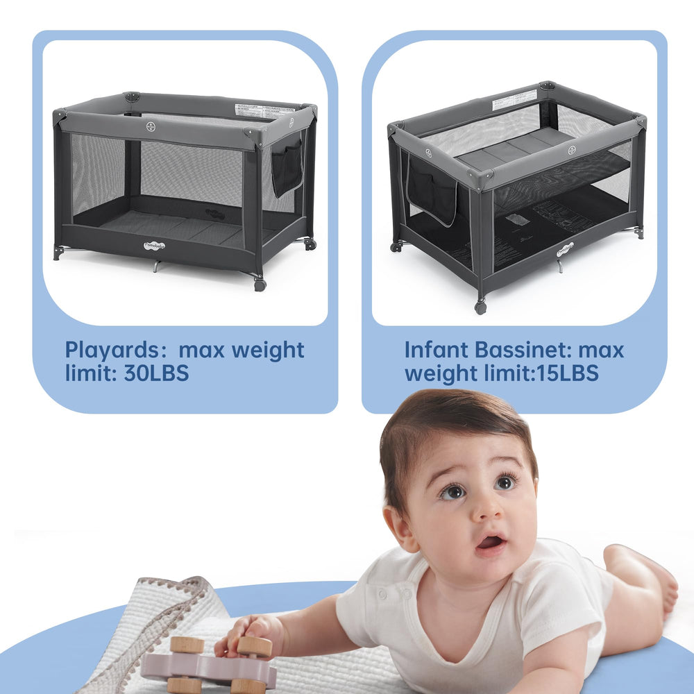 Pamo Babe easy assembly playpen with snap-in frame