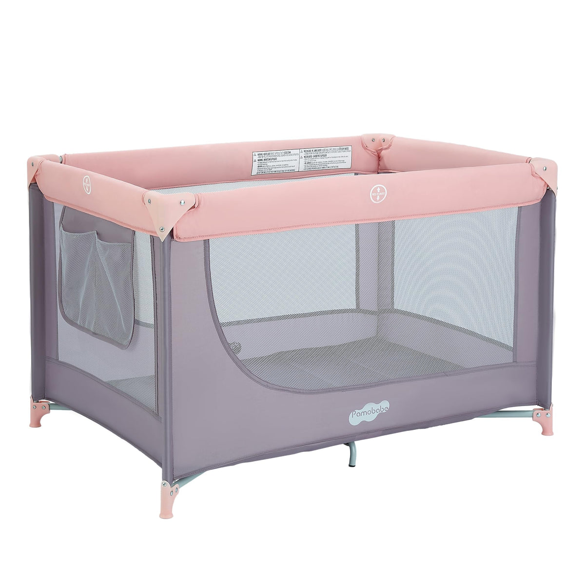 Pamo Babe Compact Pack and Play folded for easy travel and storage