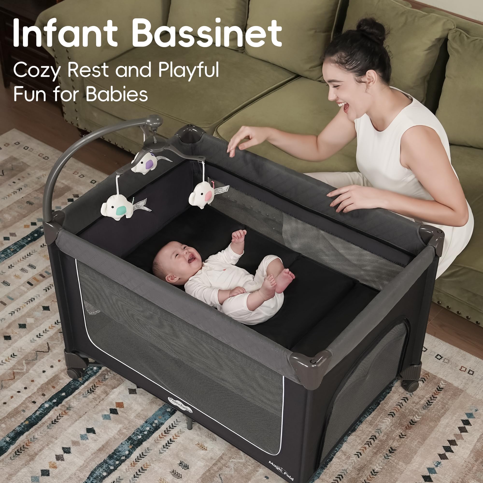 Pamo Babe Magic Fold Stable Frame offers sturdy support for safe play