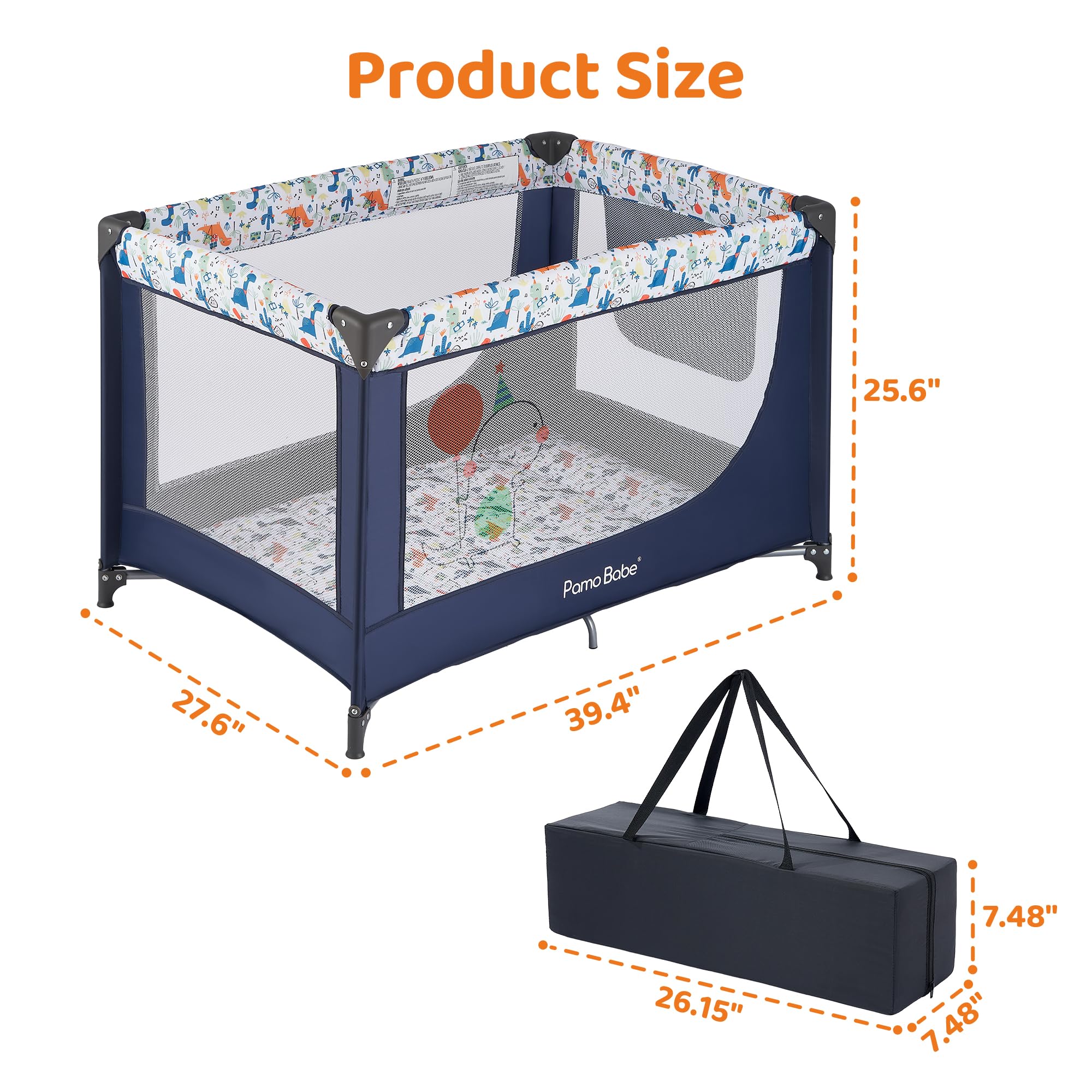 Pamo Babe mattress pad provides a cushioned, comfortable resting surface.