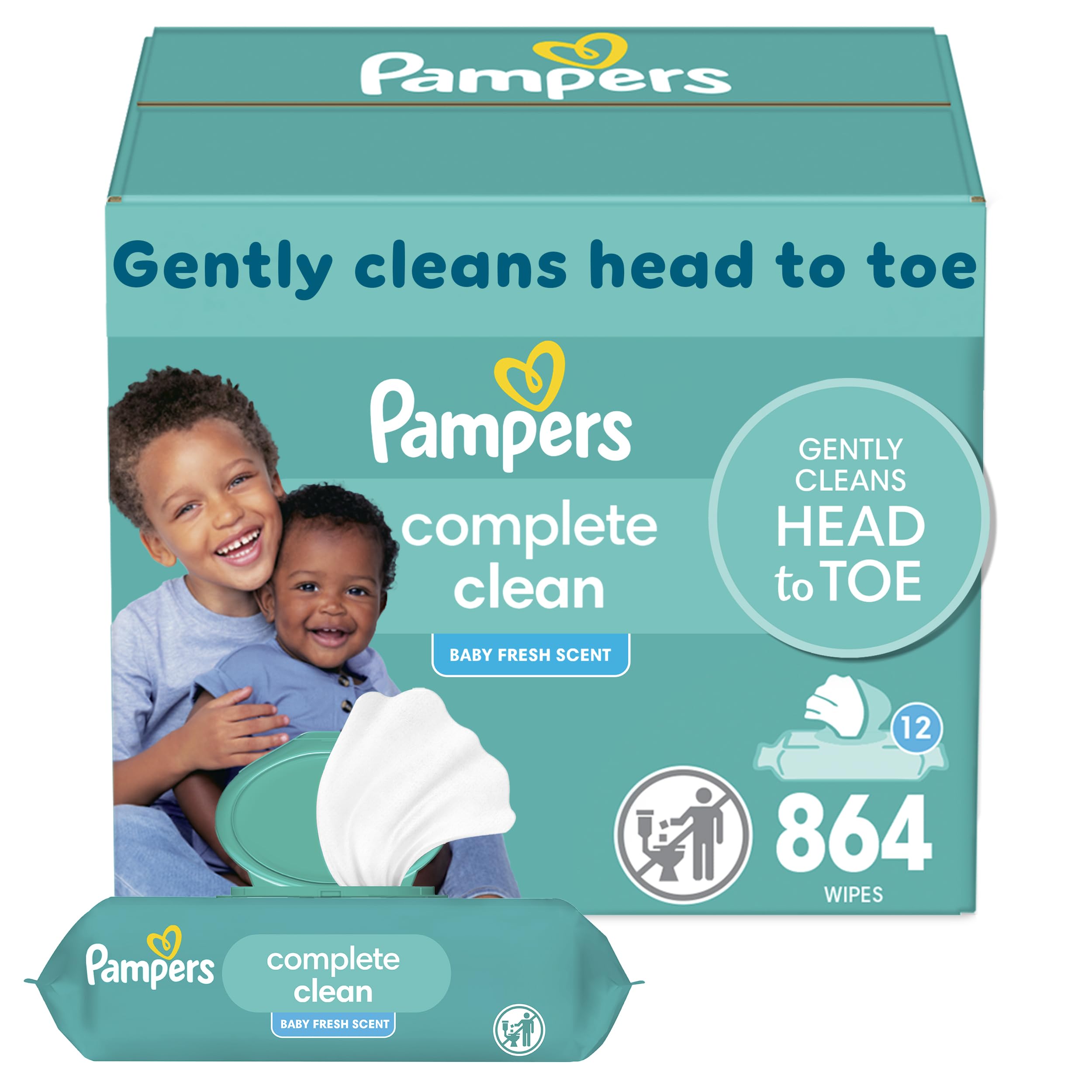 Pampers Baby-Clean Wipes show strong cleaning for messes on the go.