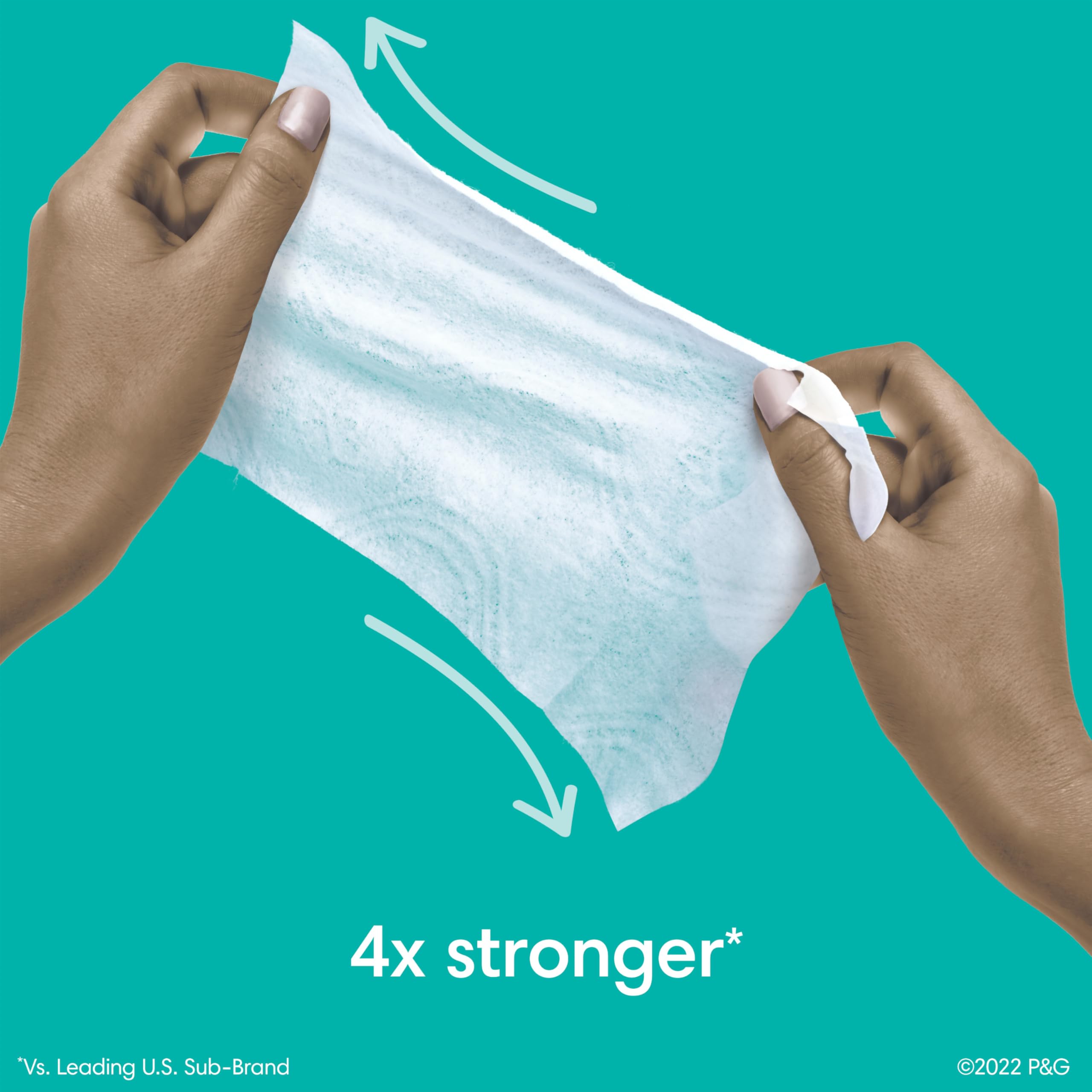 Pampers Baby-Clean Wipes with Baby Fresh scent during changes.