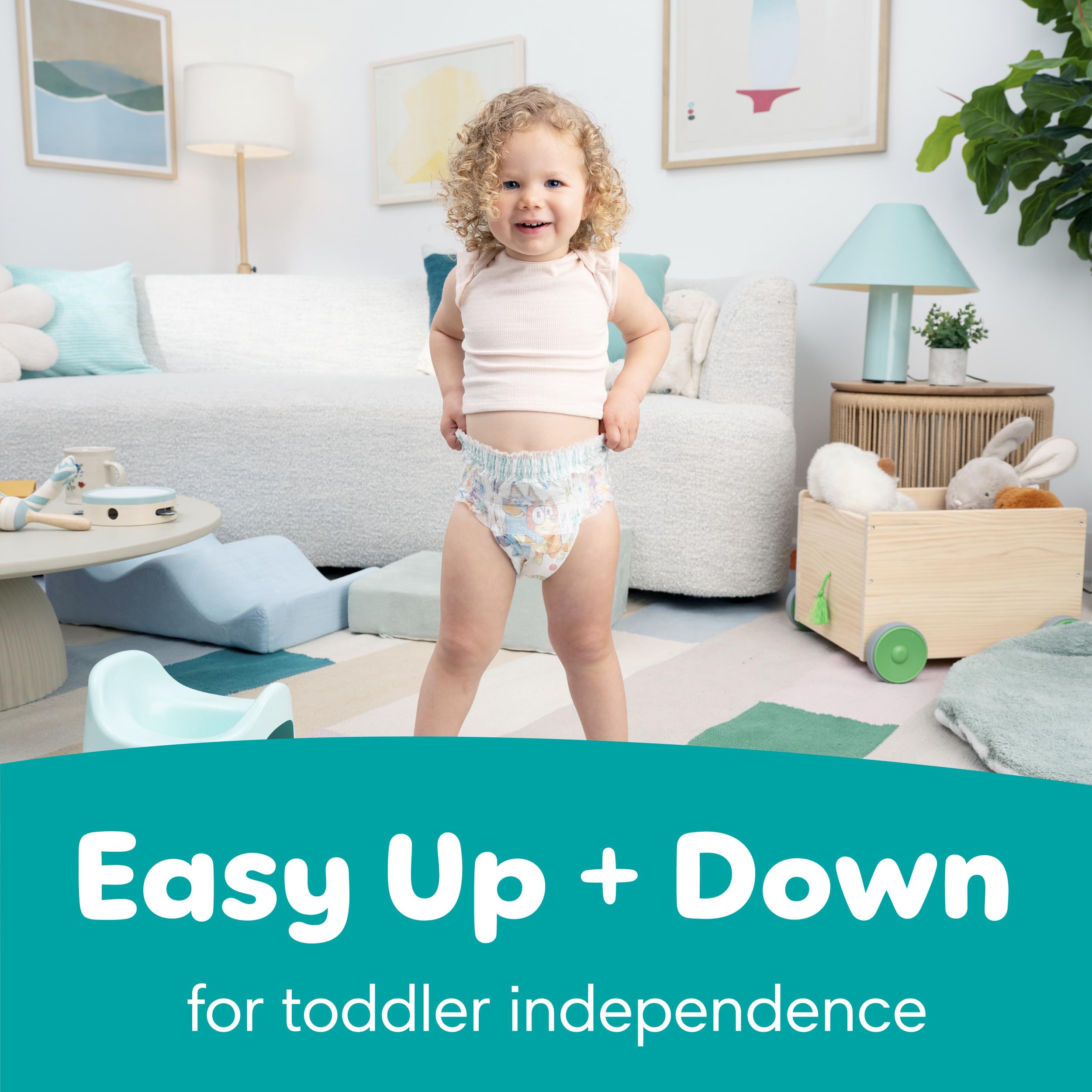 Pampers Easy Ups dermatologist-approved label for skin safety