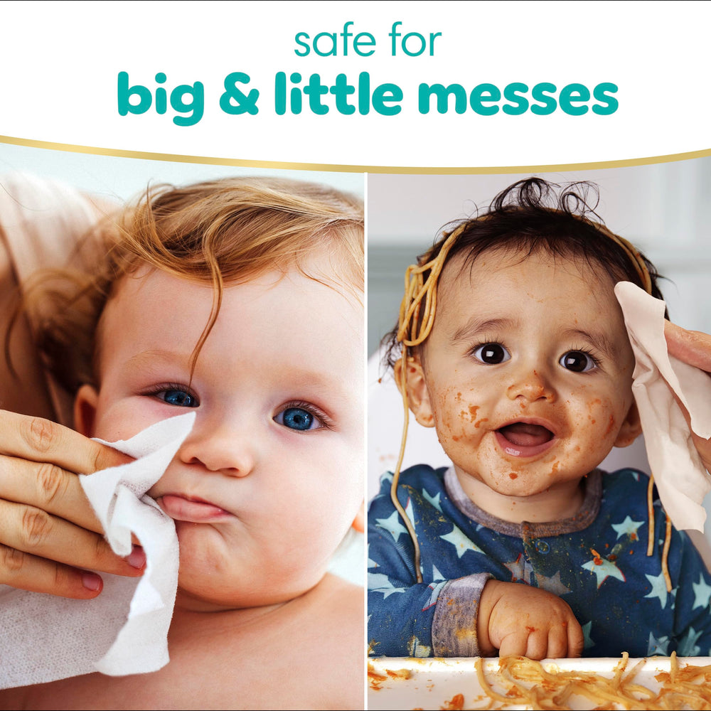 Pampers Sensitive wipes ideal for newborn cleansing on hands, faces and bodies.