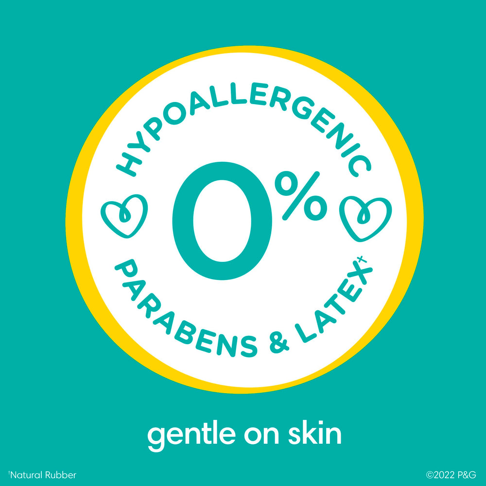 Pampers Sensitive wipes latex-free and parabens-free