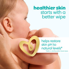 Pampers Sensitive wipes with 1-wipe pop-top for easy access and reduced waste