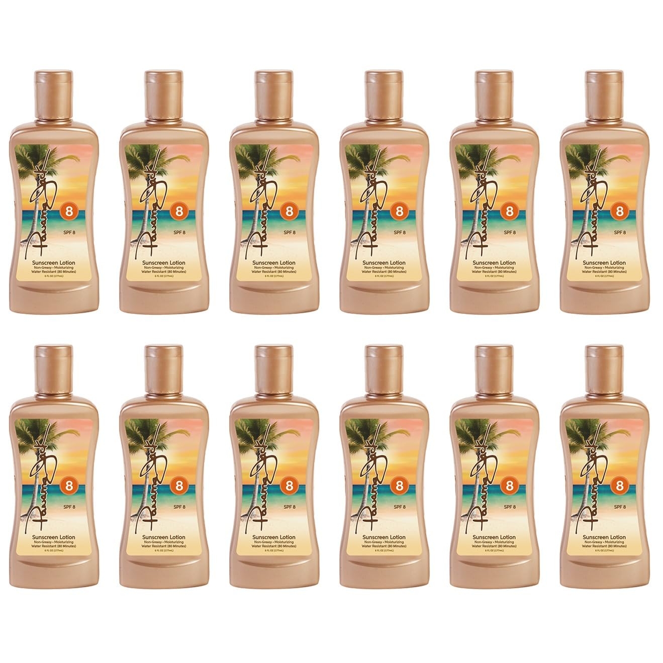 Panama Jack Sunscreen Tanning Lotion SPF 8 tropical fragrance conveys a vacation vibe during sun time