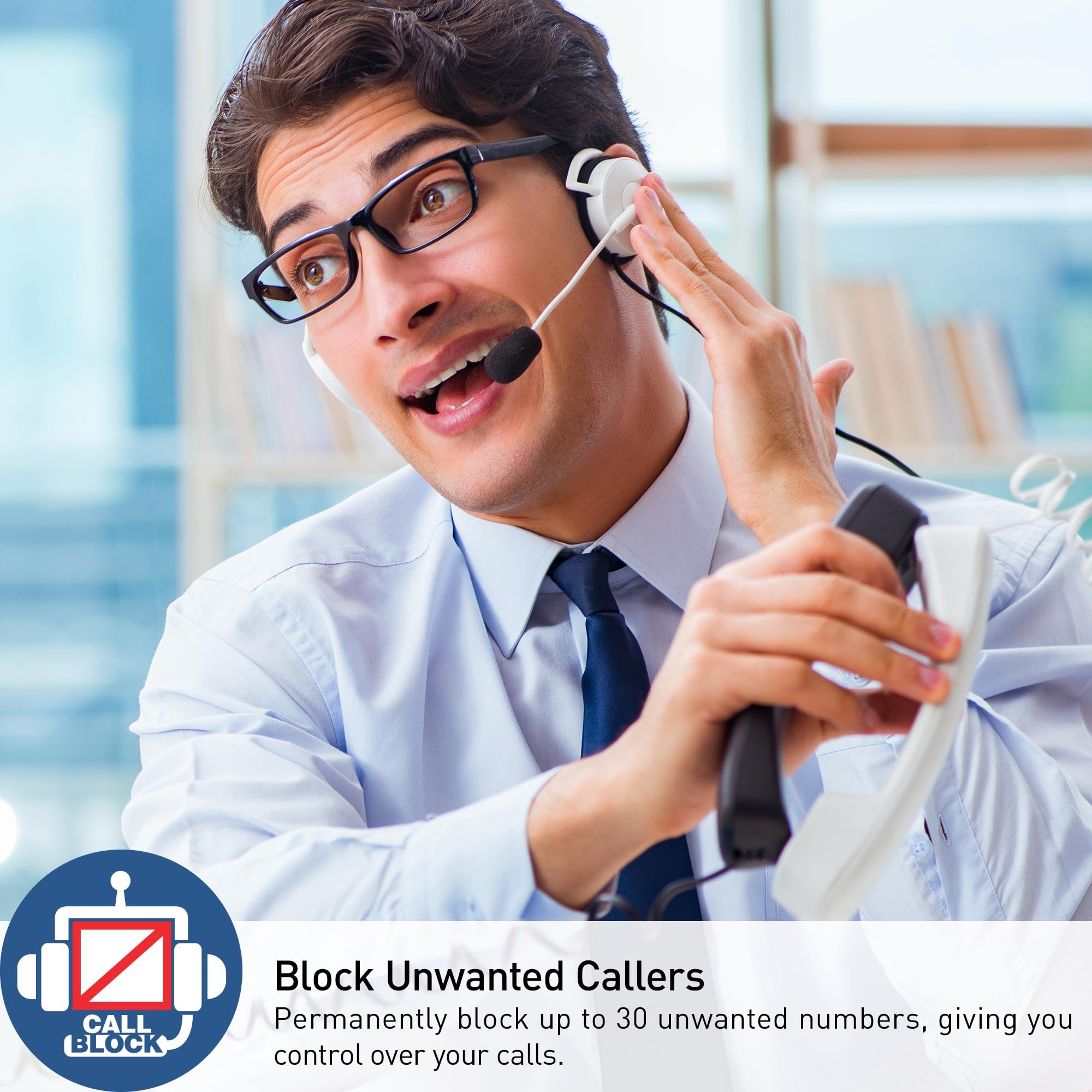 KX-TGC200B handset with long 10-hour talk time and standby.