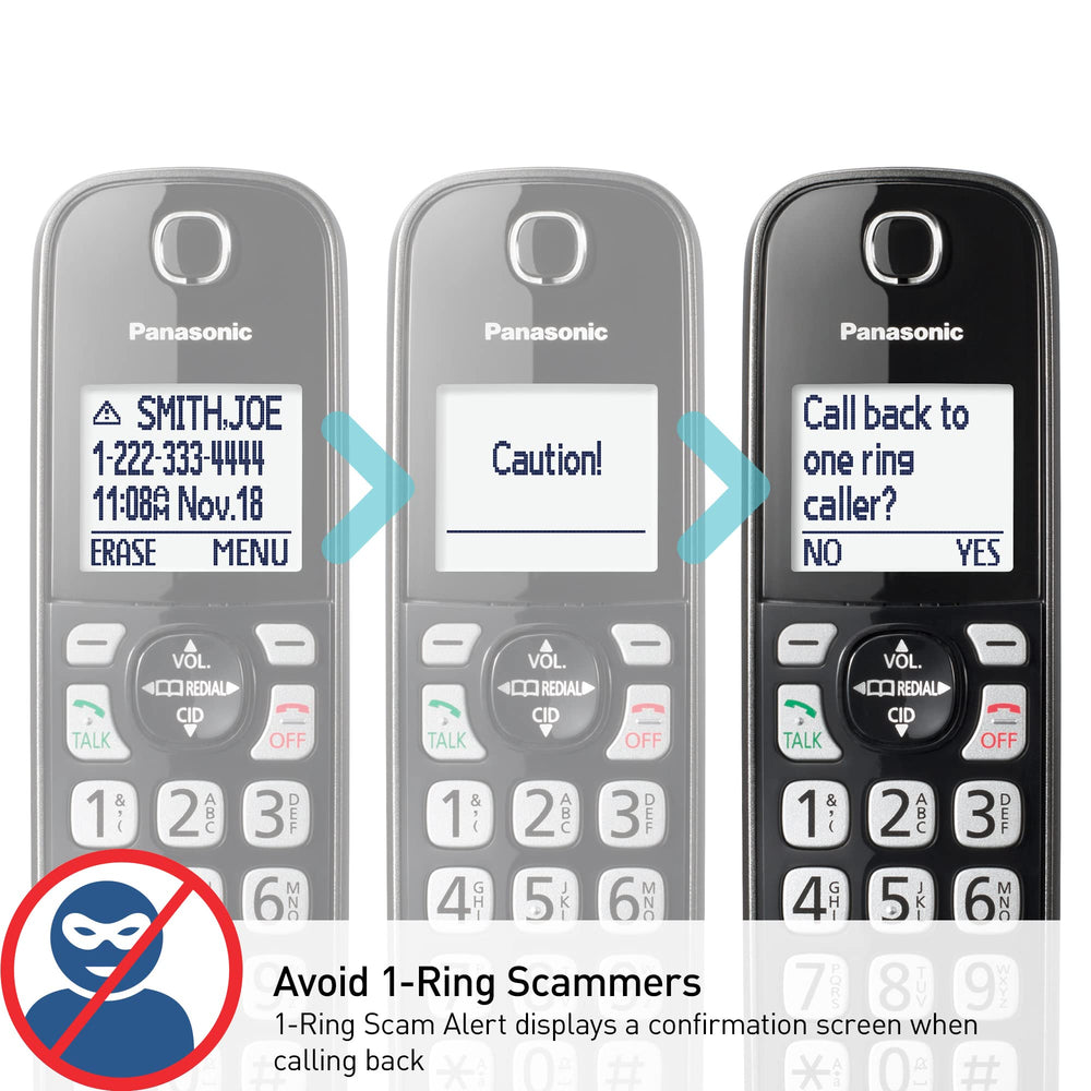 KX-TGD830M handset with illuminated keypad enabling quick dialing