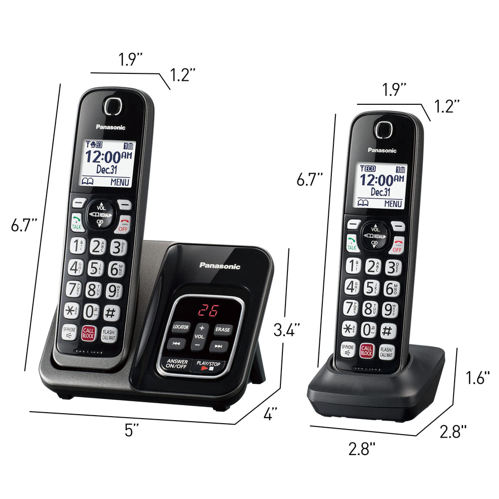Panasonic KX-TGD833M bilingual caller ID display helps identify callers clearly.