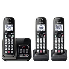 Panasonic KX-TGD833M handsets with high-contrast display improve readability in dim rooms.