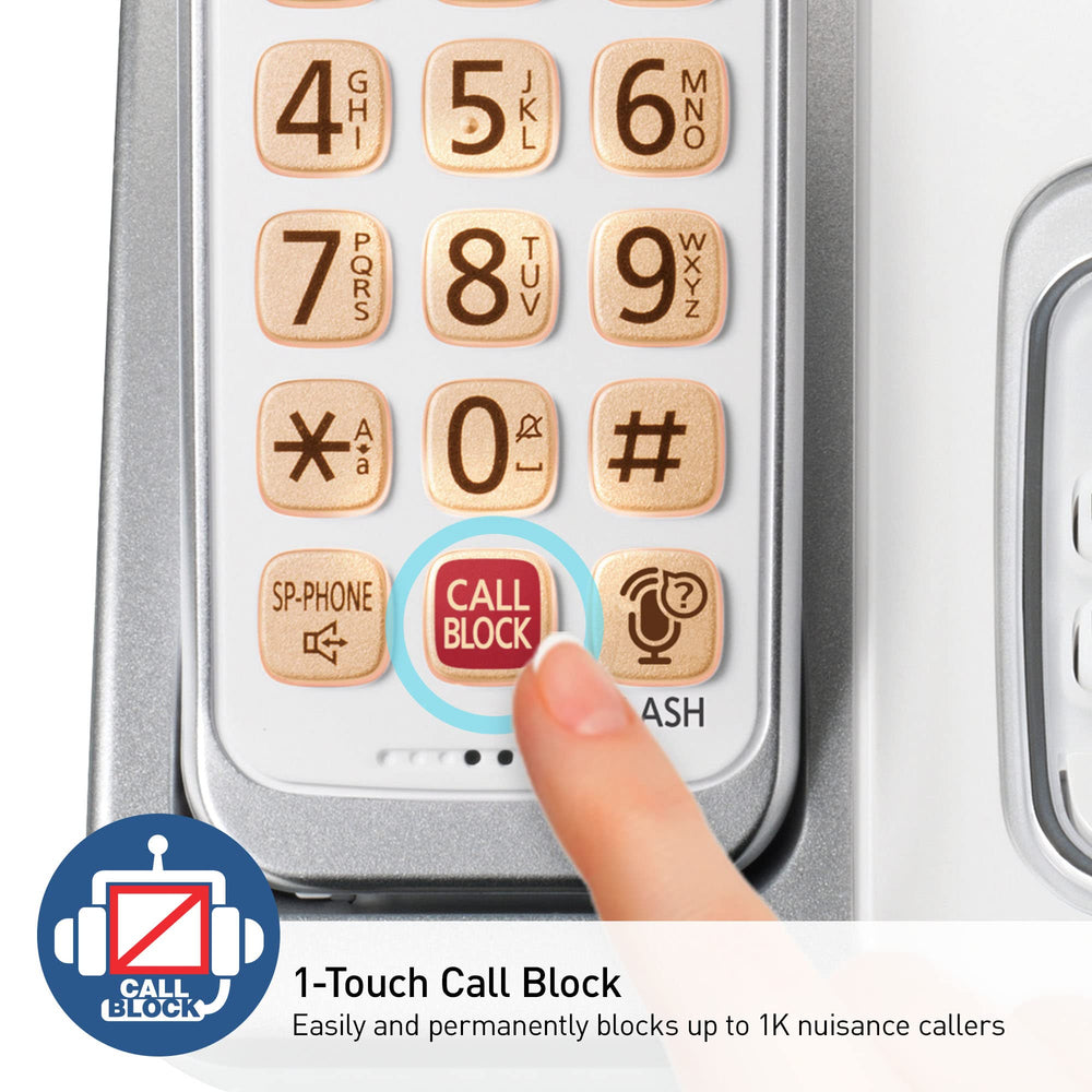 Panasonic KX-TGD864W bluetooth Link2Cell pairing enables hands-free calls.