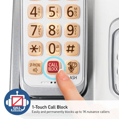 Panasonic KX-TGD864W bluetooth Link2Cell pairing enables hands-free calls.