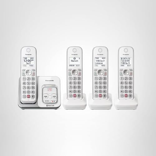 Panasonic KX-TGD864W clear call quality with cordless flexibility.
