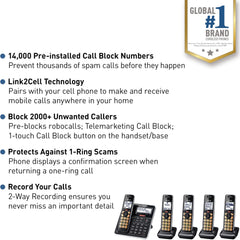 Panasonic KX-TGF975B 2-way recording captures conversations for later reference