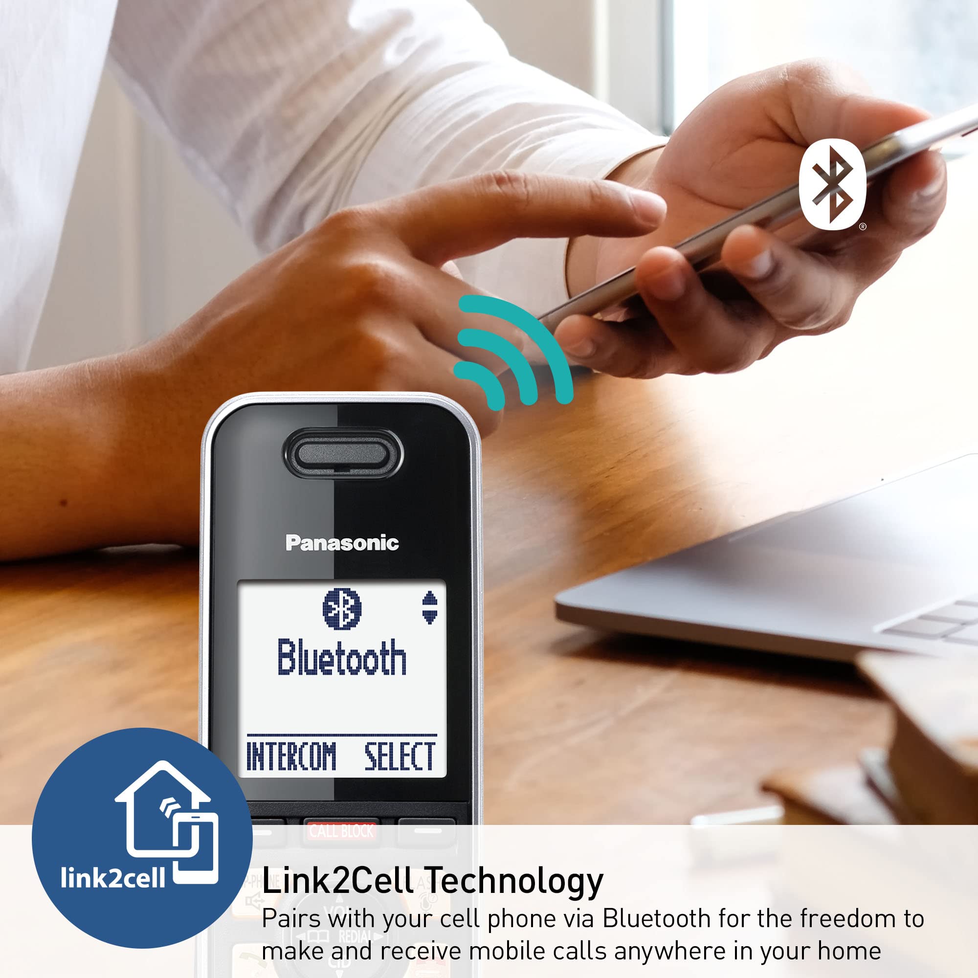 Advanced Call Blocking blocks robocalls and telemarketing on the KX-TGF975B