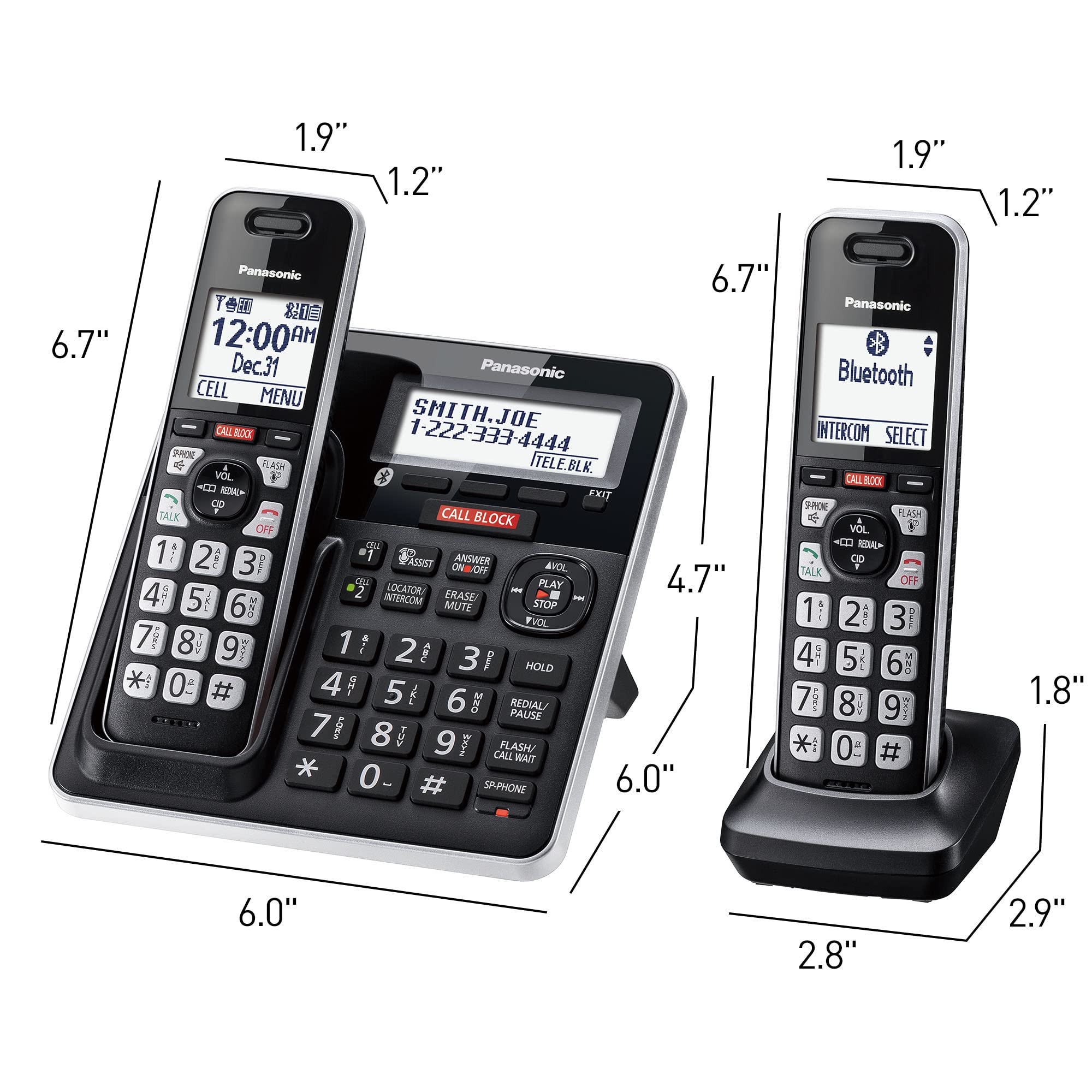 Answering machine on the KX-TGF975B records messages for missed calls