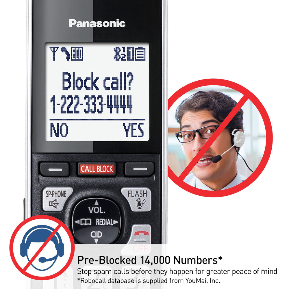 One-Ring Scam Alert screen helps identify suspicious calls on the KX-TGF975B