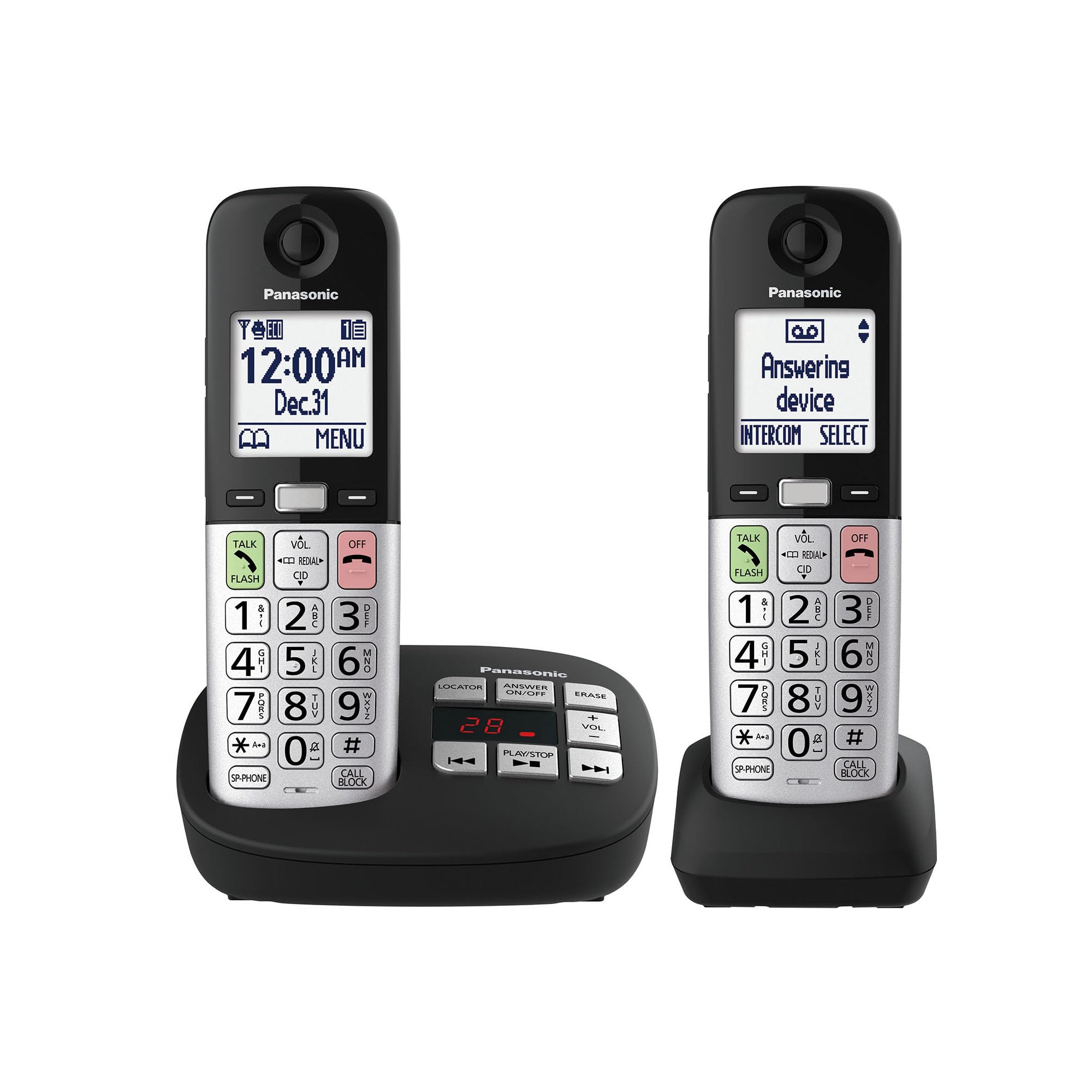 Panasonic KX-TGU432B large display aids easy viewing during calls