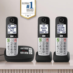 Panasonic KX-TGU433B handset with big buttons for simple dialing.