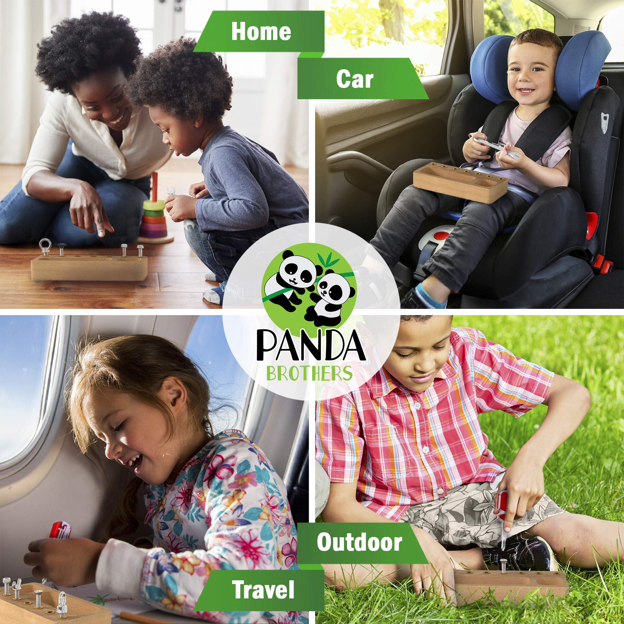 Panda Brothers Screwdriver Board compact size fits small hands anywhere