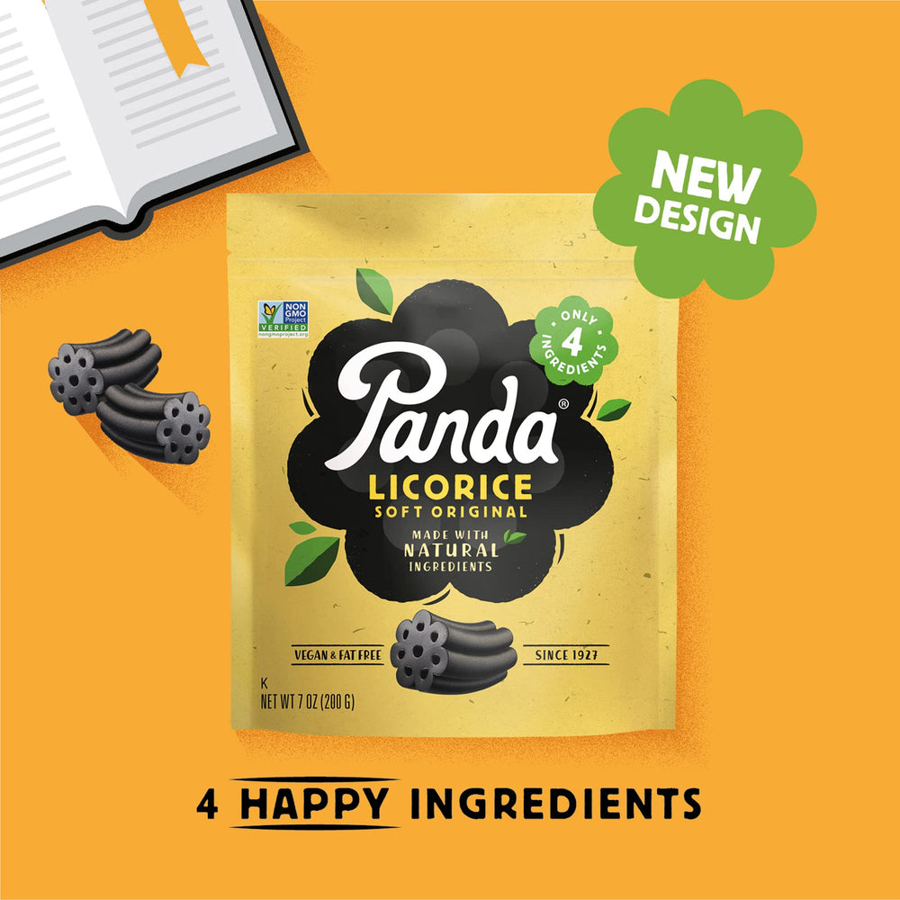 Panda Natural Licorice vegan kosher badge emphasizes inclusive snacking