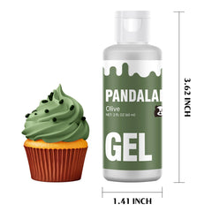 Pandalab Olive Gel Food Coloring icing for precise decorating and color control