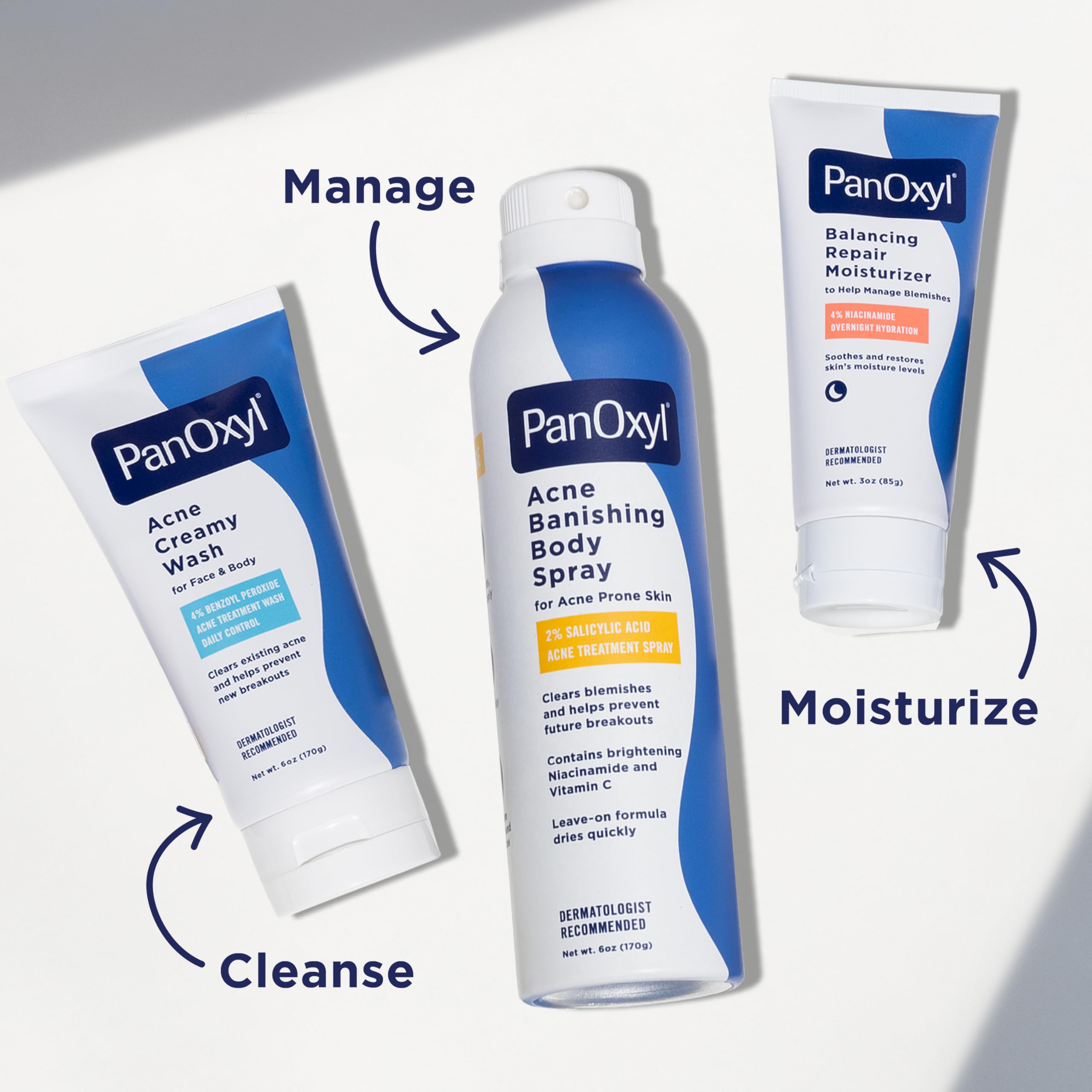 6-ounce PanOxyl bottle shown for easy daily use.