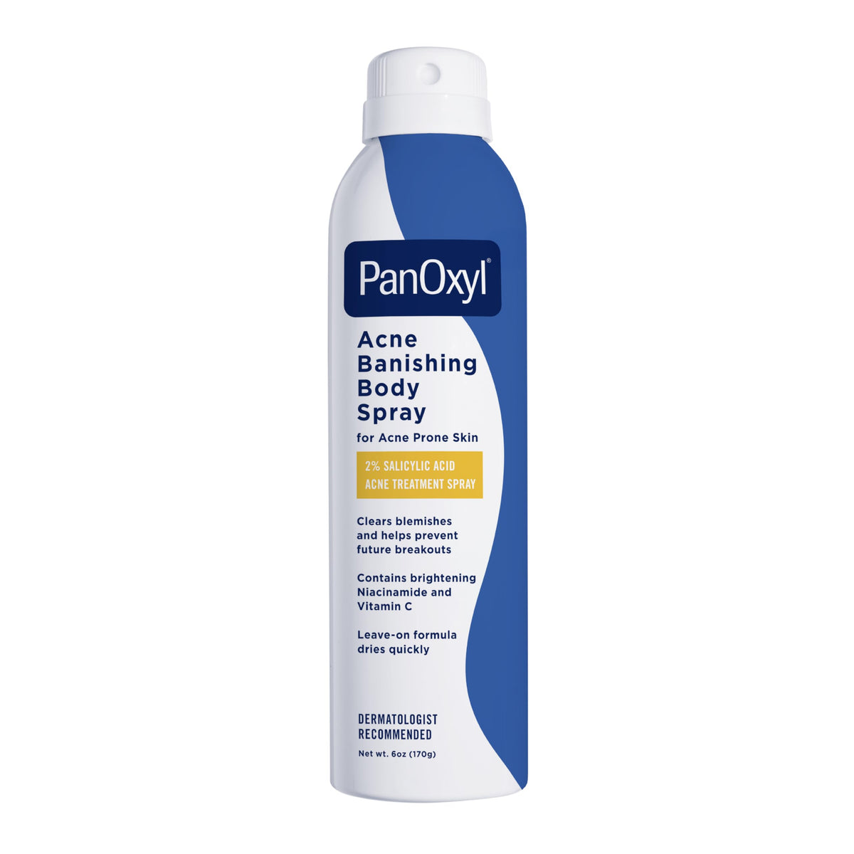 PanOxyl Acne Banishing Body Spray with 360-degree nozzle enables full-body coverage.